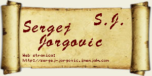 Sergej Jorgović vizit kartica